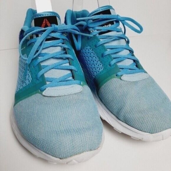 Reebok Blue and White Athletic Shoes with Breathable Mesh smoothfuse technology - Picture 7 of 14